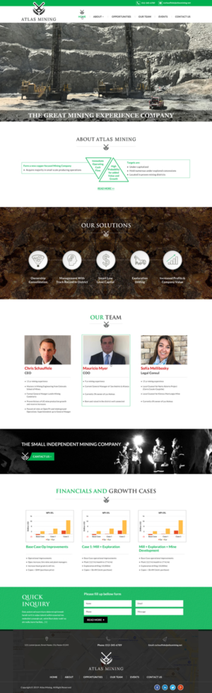 Atlas Mining Webpage | Web Design by Infinitive Technology