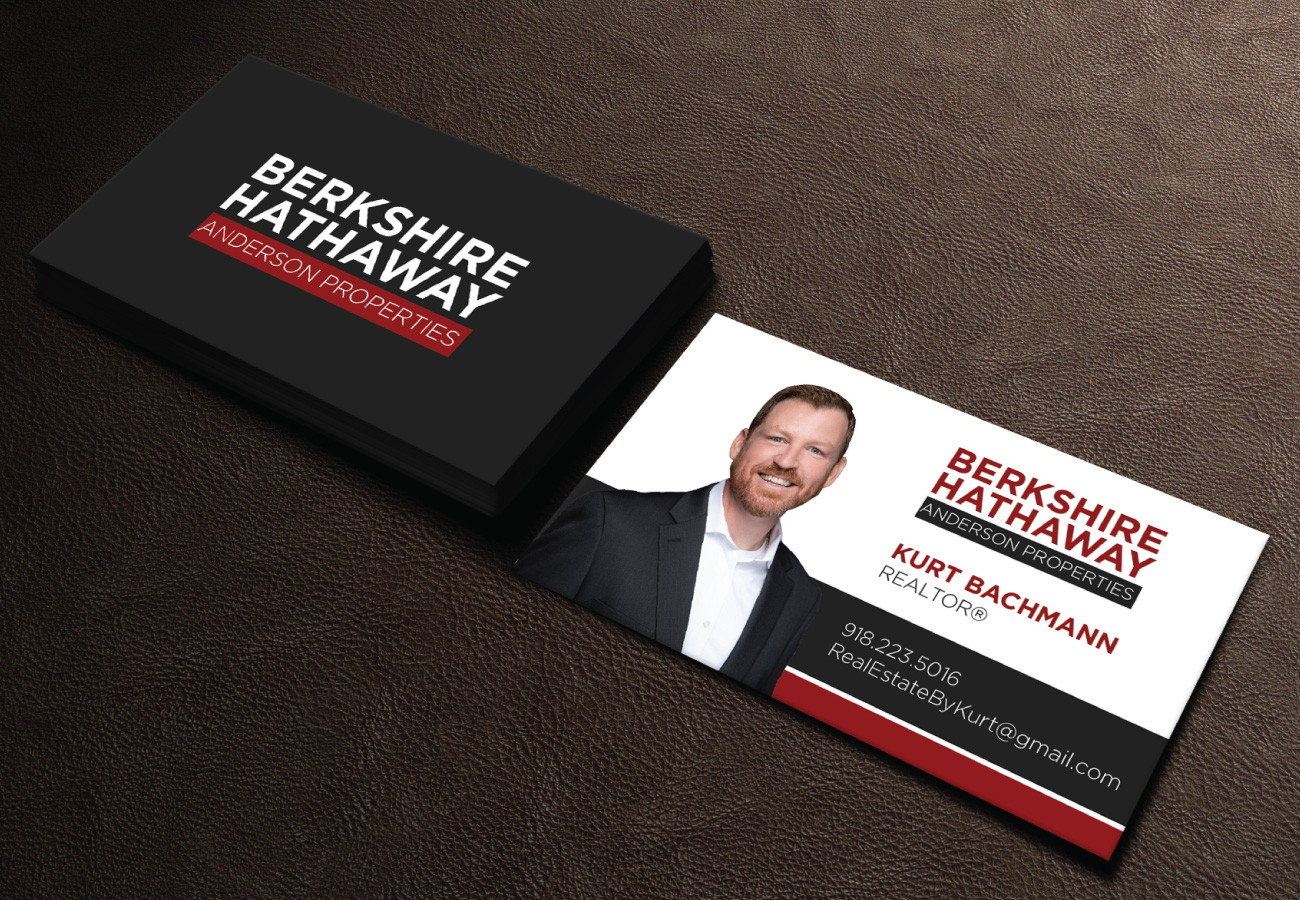 Business Card Design by LAXMI DESIGNHUB for Berkshire Hathaway, Anderson Properties | Design #21038624