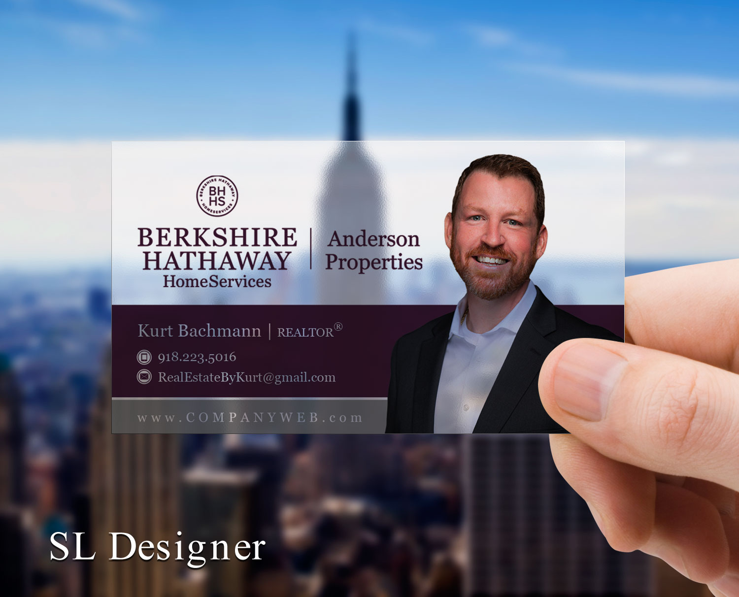 Visitenkarten-Design von SL Designer für Berkshire Hathaway, Anderson Properties | Design #21027008