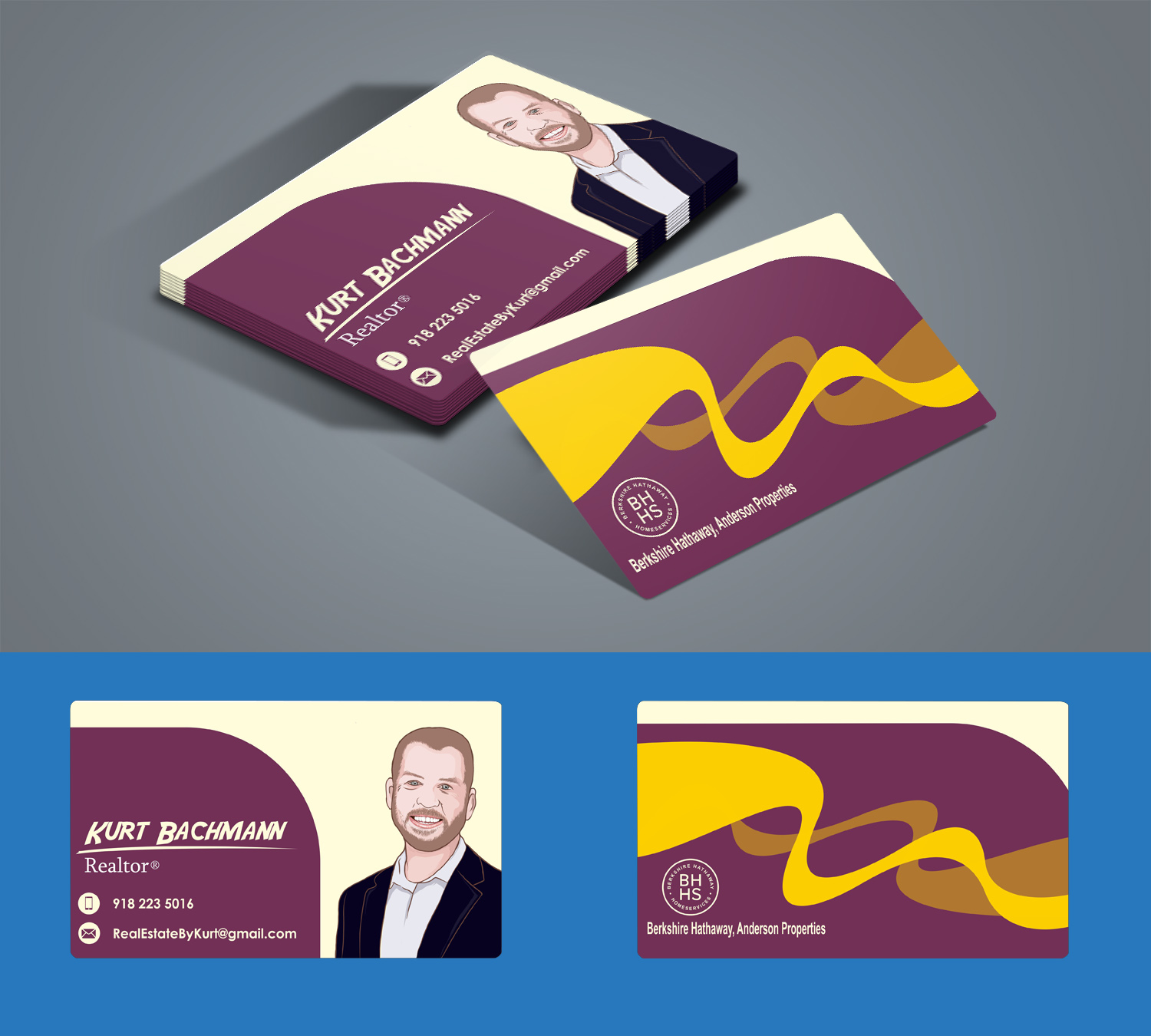 Business Card Design by AisyahArt86 for Berkshire Hathaway, Anderson Properties | Design #21046469