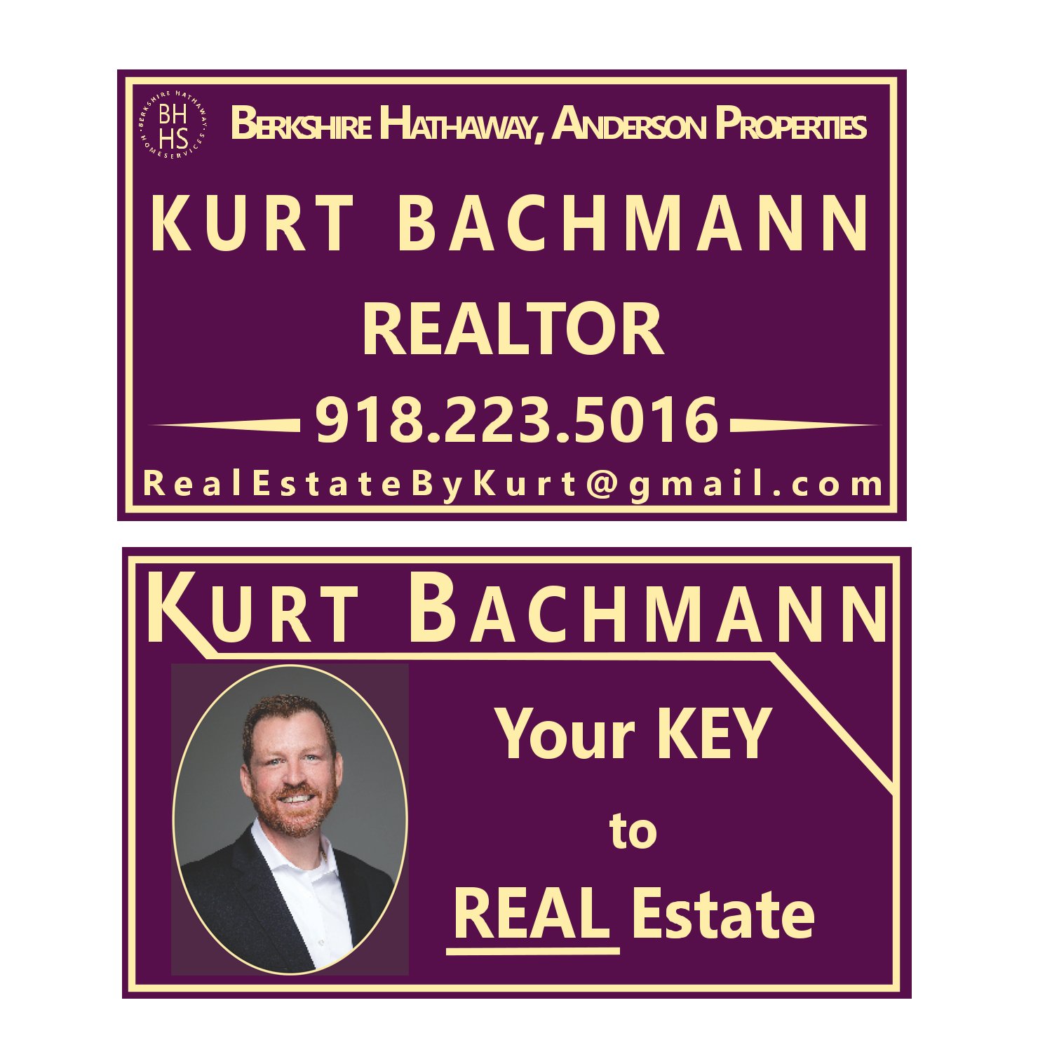 Business Card Design by 'Tess for Berkshire Hathaway, Anderson Properties | Design #21047975