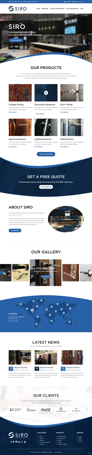 Web Design par pb pour SIRO Beschläge- und Metallwarenfabrik Ges.m.b.H. | Design #21045995