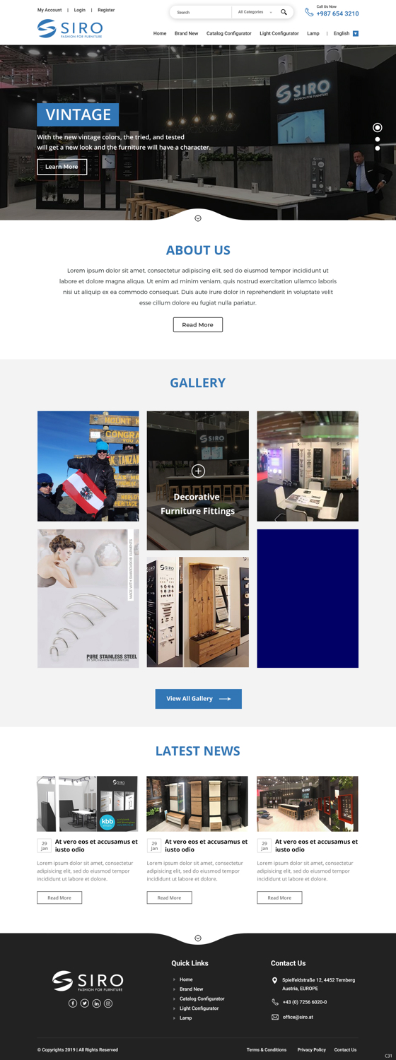 Web Design by pb for SIRO Beschläge- und Metallwarenfabrik Ges.m.b.H. | Design #21046002