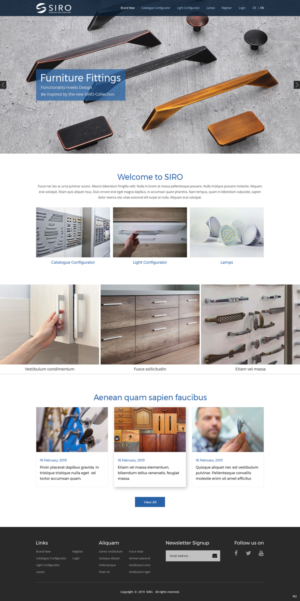Web Design by pb for SIRO Beschläge- und Metallwarenfabrik Ges.m.b.H. | Design: #21046003