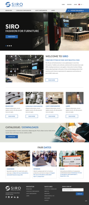 Web Design by pb for SIRO Beschläge- und Metallwarenfabrik Ges.m.b.H. | Design: #21046004
