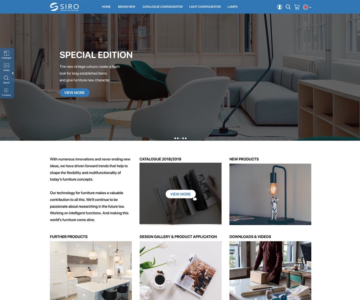 Web Design by Maryna for SIRO Beschläge- und Metallwarenfabrik Ges.m.b.H. | Design #21028872