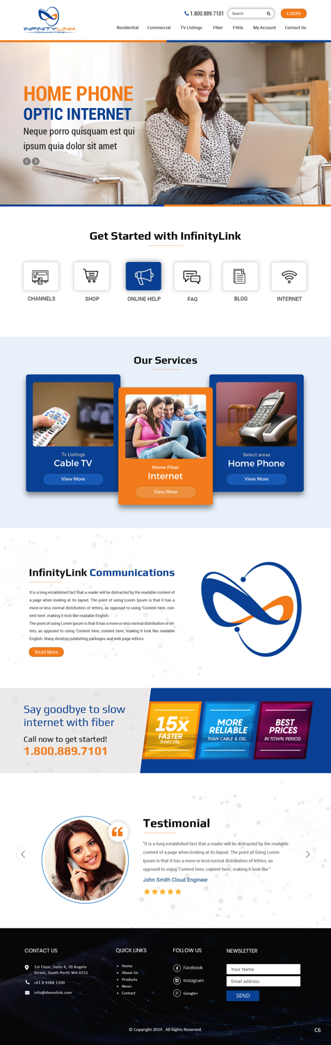 Web Design by pb for Infinity Network Services, Inc. | Design #21030480