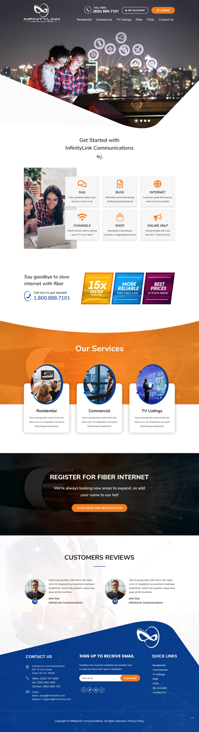 Web Design by pb for Infinity Network Services, Inc. | Design #21030481