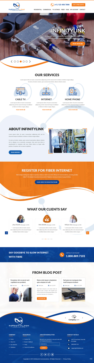 Web Design by pb for Infinity Network Services, Inc. | Design #21030484