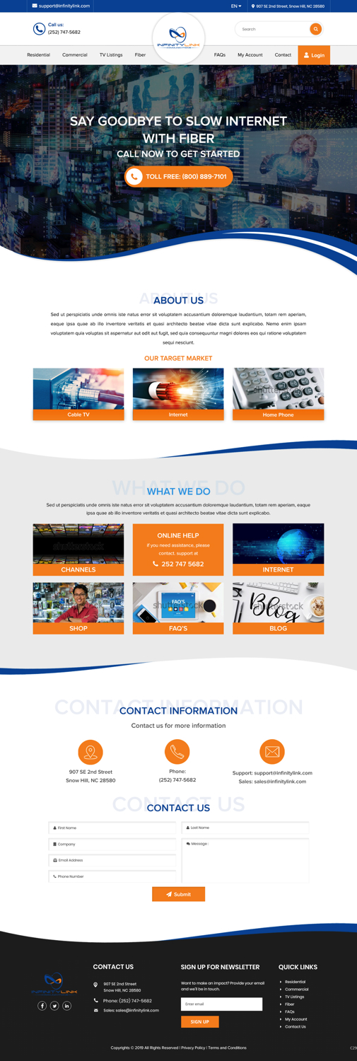 Web Design by pb for Infinity Network Services, Inc. | Design #21030487