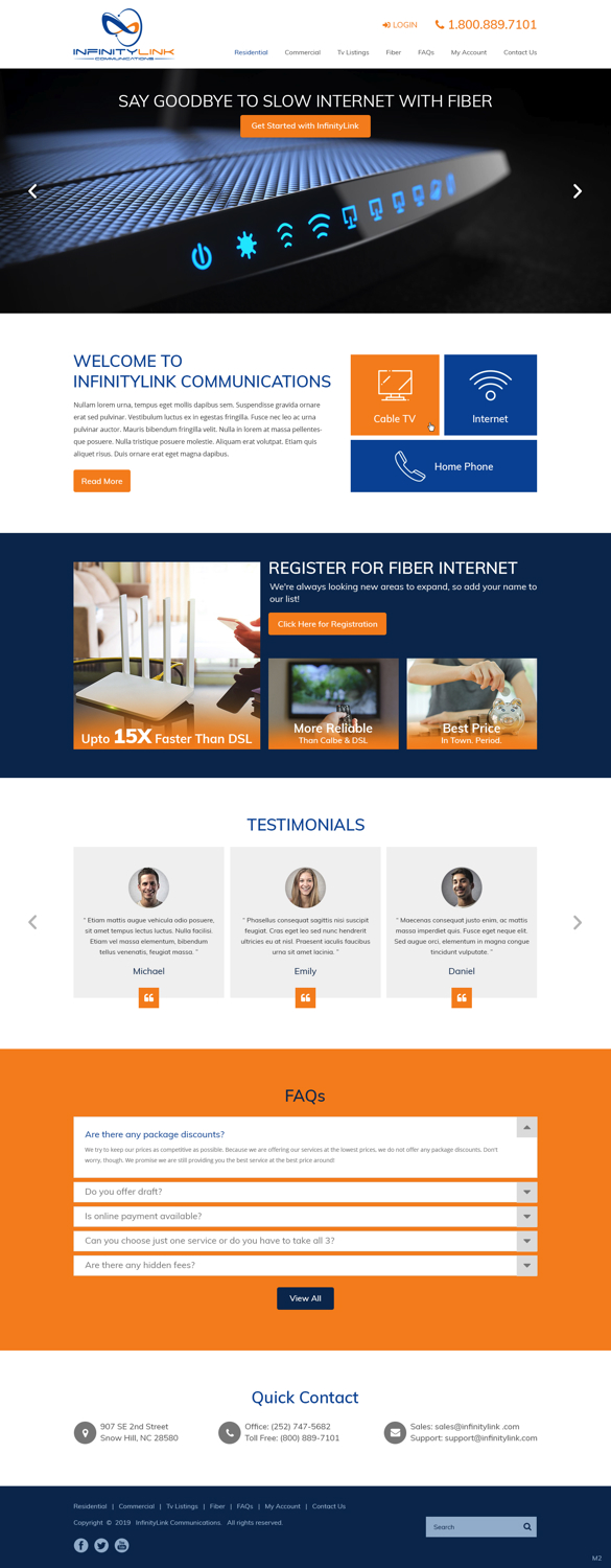 Web Design by pb for Infinity Network Services, Inc. | Design #21030492