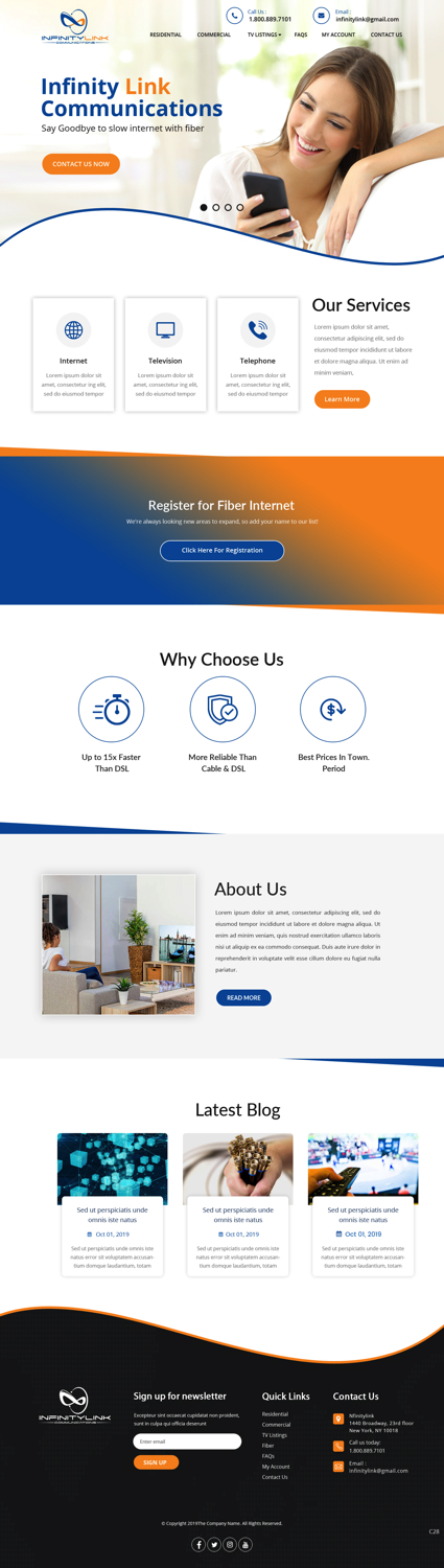 Web Design by pb for Infinity Network Services, Inc. | Design #21038717