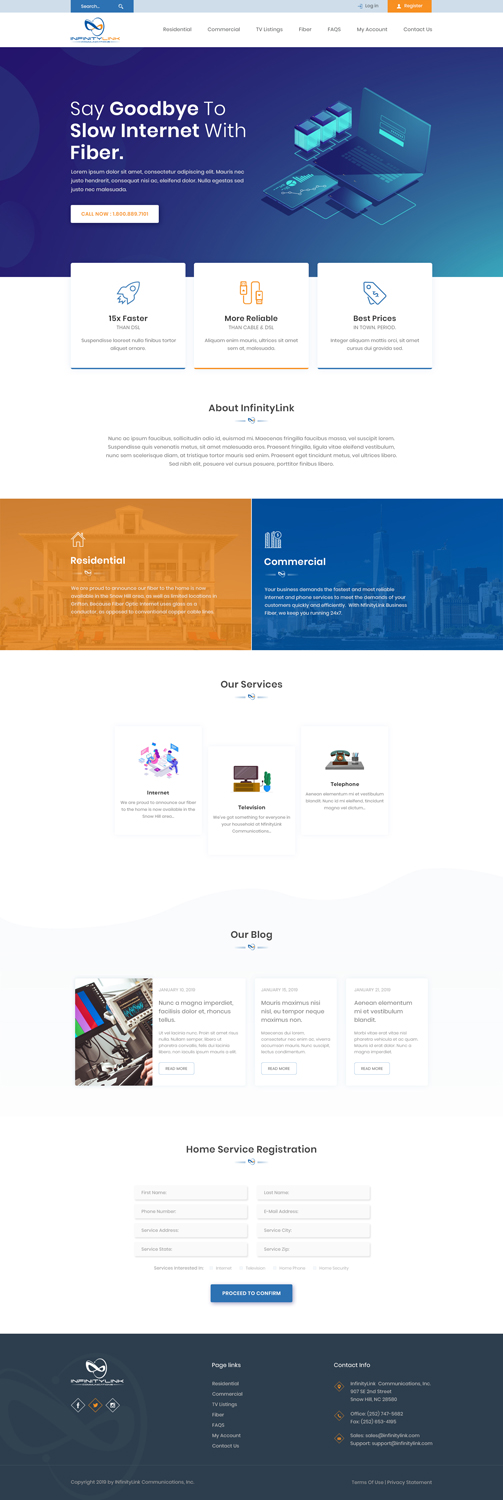 Web Design by AbhishekRoyBunty for Infinity Network Services, Inc. | Design #21047028