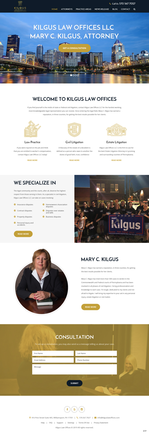 Web Design by pb for Kilgus Law Offices LLC | Design #21038698