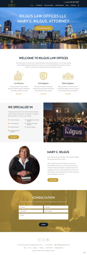 Web Design by pb for Kilgus Law Offices LLC | Design: #21038698