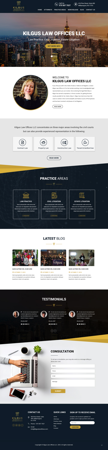 Web Design by pb for Kilgus Law Offices LLC | Design #21038699