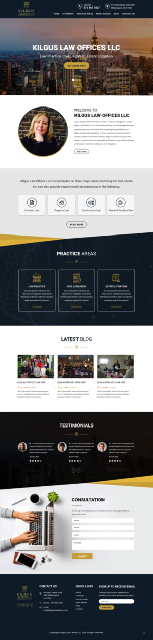 Web Design by pb for Kilgus Law Offices LLC | Design: #21038699