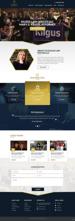 Web Design by pb for Kilgus Law Offices LLC | Design: #21038700
