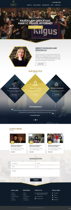 Web Design by pb for Kilgus Law Offices LLC | Design: #21038702