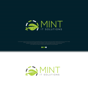 Primary text: mint Secondary text: IT SOLUTIONS | Logo Design by sushsharma99