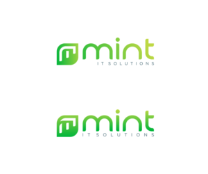 Primary text: mint Secondary text: IT SOLUTIONS | Logo Design by Ankita B