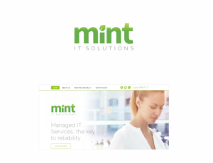 Primary text: mint Secondary text: IT SOLUTIONS | Logo Design by MOH Studio