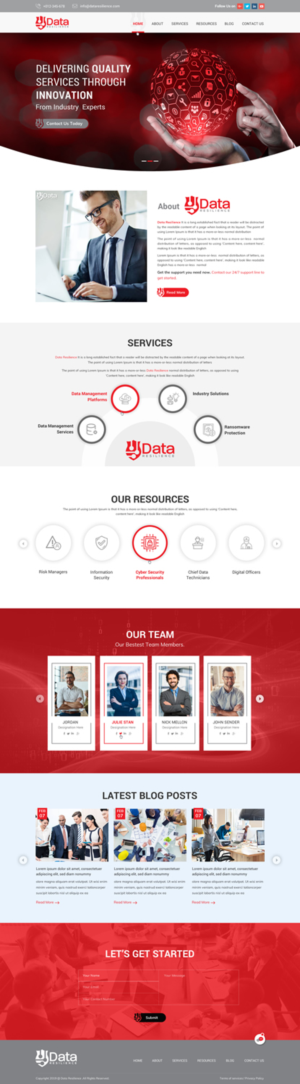 Website Development for dataresilience.com.au | Web Design by Sbss