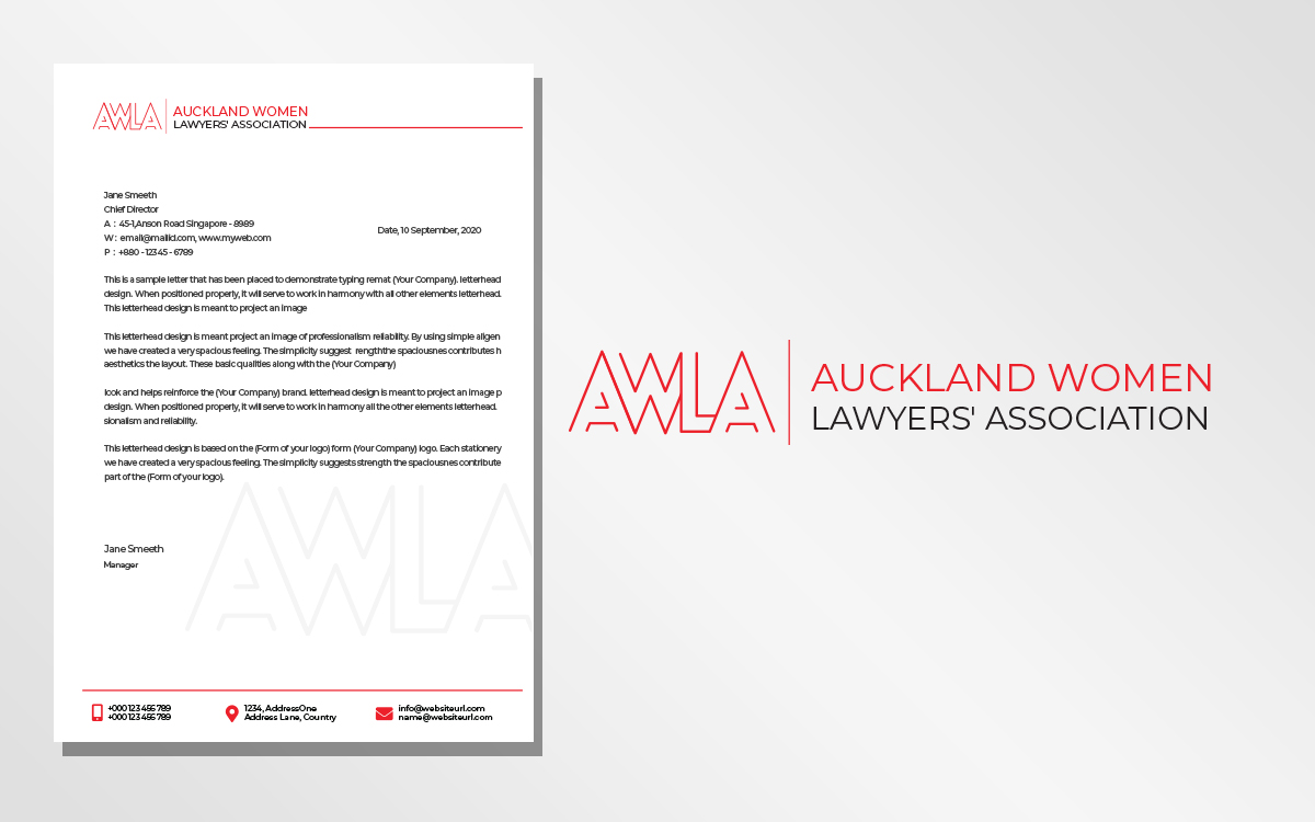 Logo Design by Artsenal for Auckland Women Lawyers' Association | Design #21076452