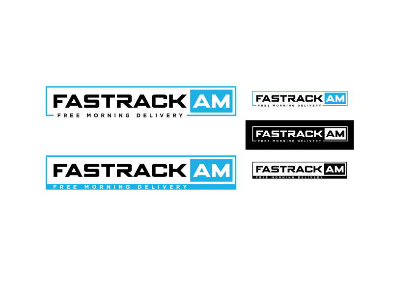 Professional, Bold Logo Design for Main Logo: FASTRACK AM, Tag Line ...