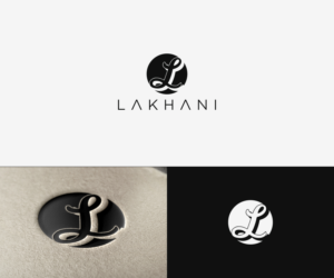 "L" and "Lakhani" below the logo | Logo Design by Salina R