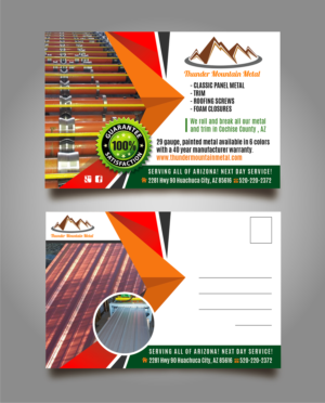 Thunder Mountain Metal Mailer | Postcard Design by Pinky 