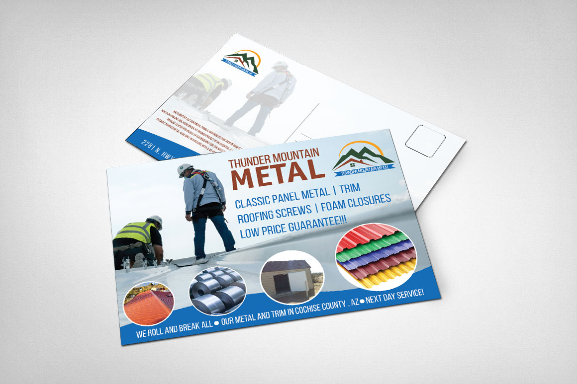 Postcard Design by kaja4good for Thunder Mountain Metal | Design #21044389