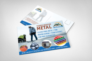 Postcard Design by kaja4good for Thunder Mountain Metal | Design #21044389