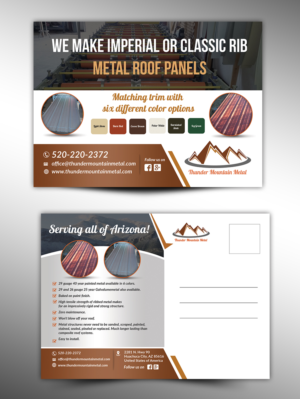 Diseño de Postal por innovative earth para Thunder Mountain Metal | Diseño: #21064238