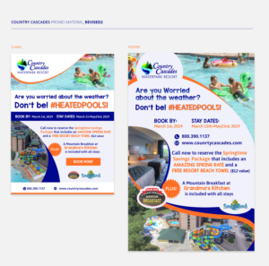 Spring Savings Package Email Design For Country Cascades Waterpark Resort | E-Mail Marketing-Design von cherry