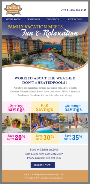 E-Mail Marketing-Design von Best Design Hub für Smoky Mountain Resorts | Design: #21056434