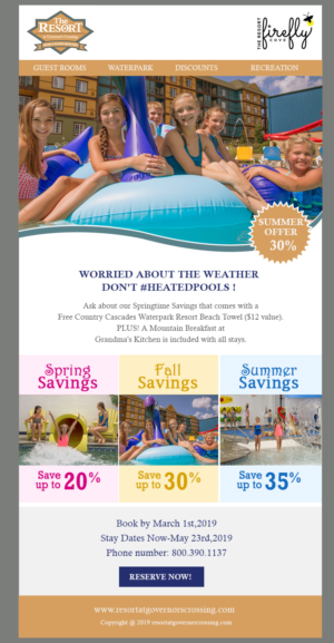 E-Mail Marketing-Design von Best Design Hub für Smoky Mountain Resorts | Design: #21056527