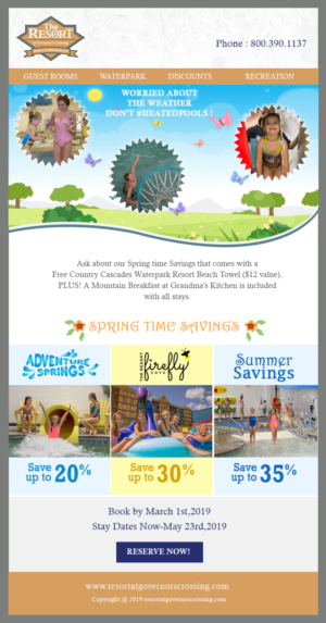 E-Mail Marketing-Design von Best Design Hub für Smoky Mountain Resorts | Design: #21056832