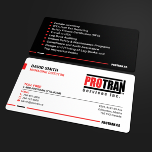 business card for trucking industry consulting firm | Business Card Design by Sandaruwan