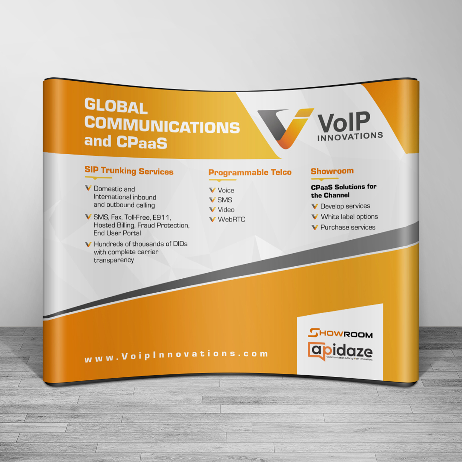 Trade Show Booth Design by ecorokerz for VoIP Innovations | Design #21057764