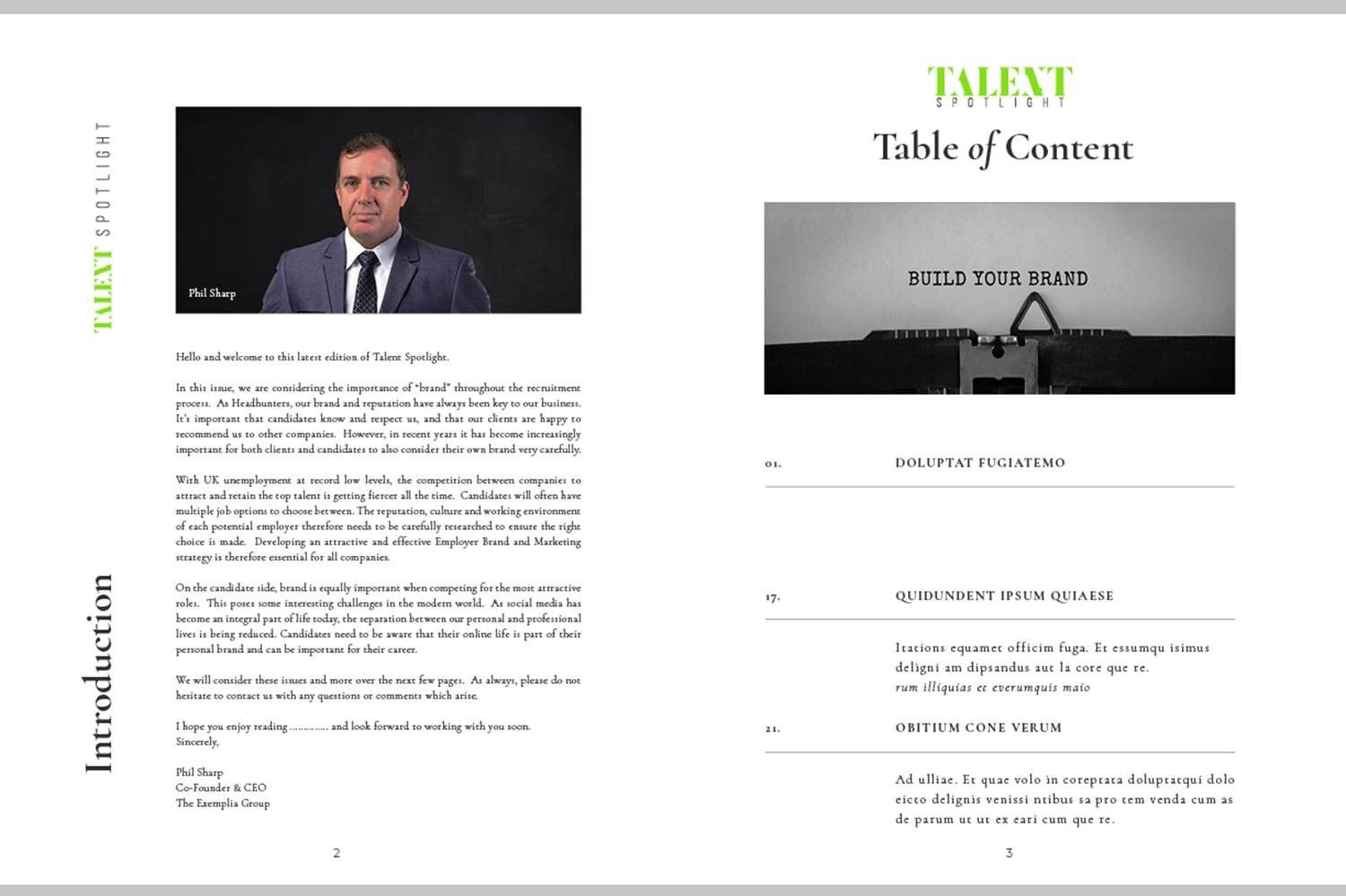 Magazin-Design von Martin Alonso für Elliot Marsh Headhunting Partners | Design #21149662