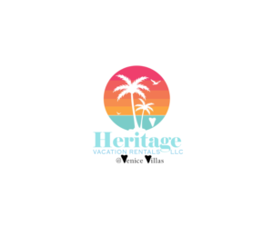 Heritage Vacation Rentals, LLC,      On-Site Management Company @ Venice Villas .... or just ....  @ Venice Villas | Logo Design by CreativelyYours