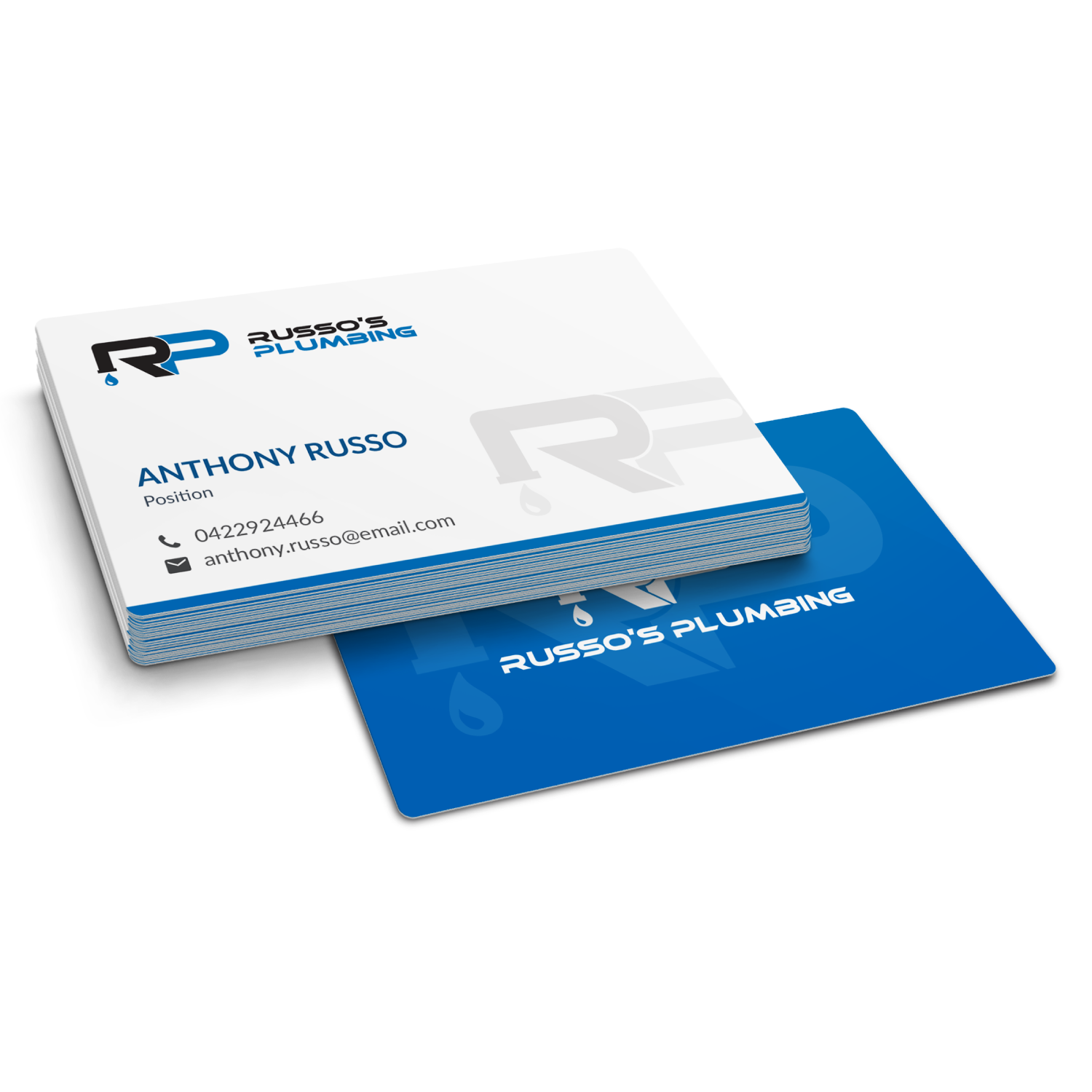 Visitenkarten-Design von adiazudin für Russo's Plumbing  | Design #21051565