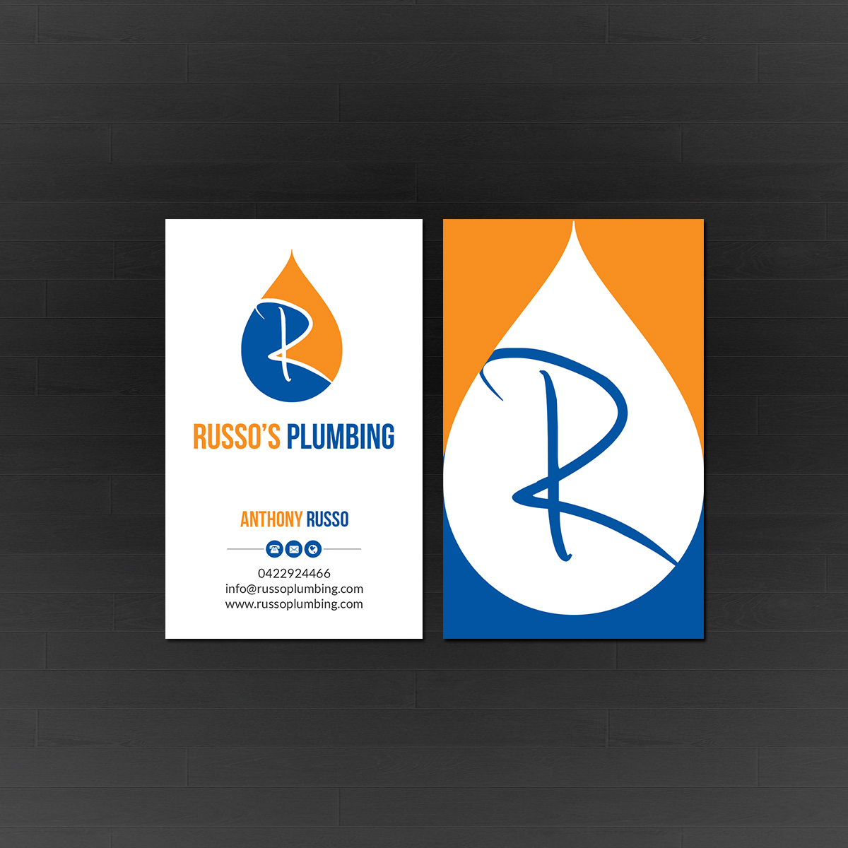 Diseño de Tarjeta de Presentación por Creations Box 2015 para Russo's Plumbing  | Diseño #21057206