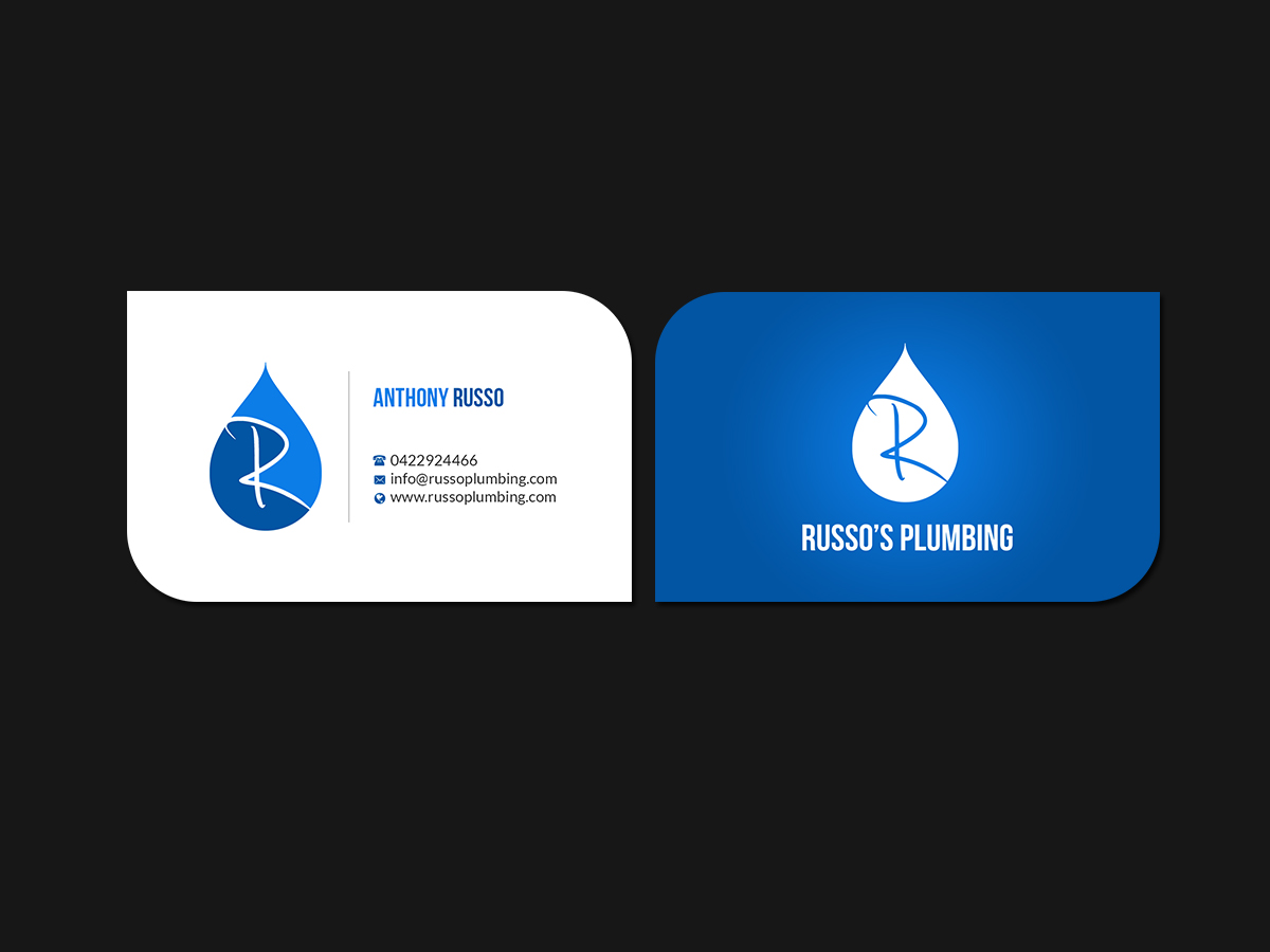 Business Card Design by Creations Box 2015 for Russo's Plumbing  | Design #21060536