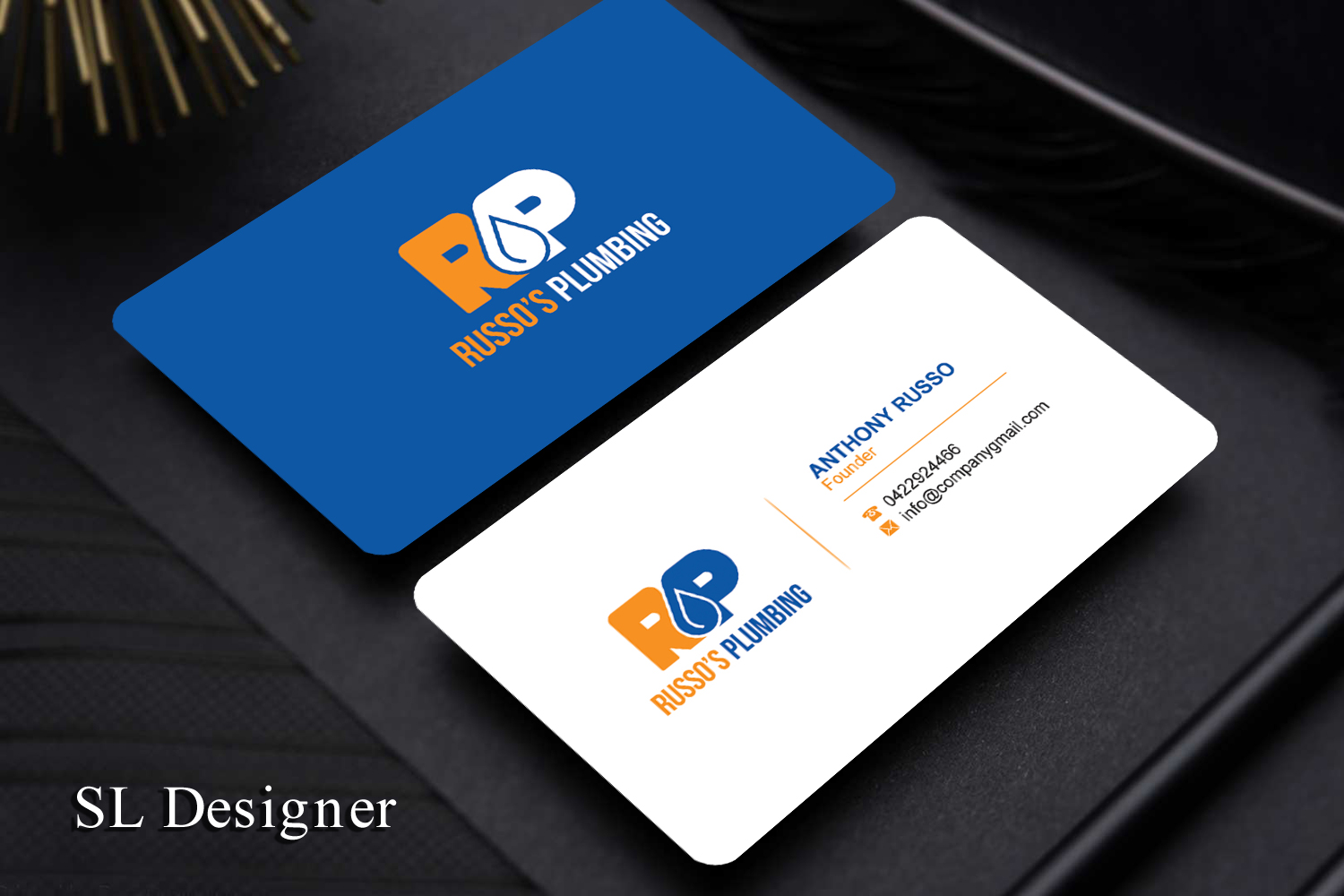 Diseño de Tarjeta de Presentación por SL Designer para Russo's Plumbing  | Diseño #21052679