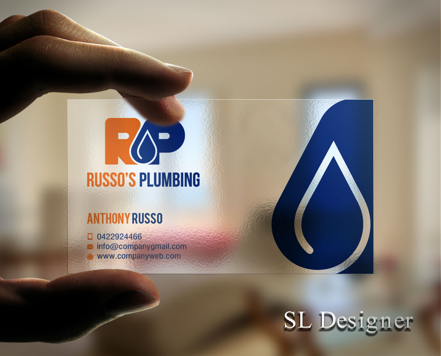 Diseño de Tarjeta de Presentación por SL Designer para Russo's Plumbing  | Diseño #21052692