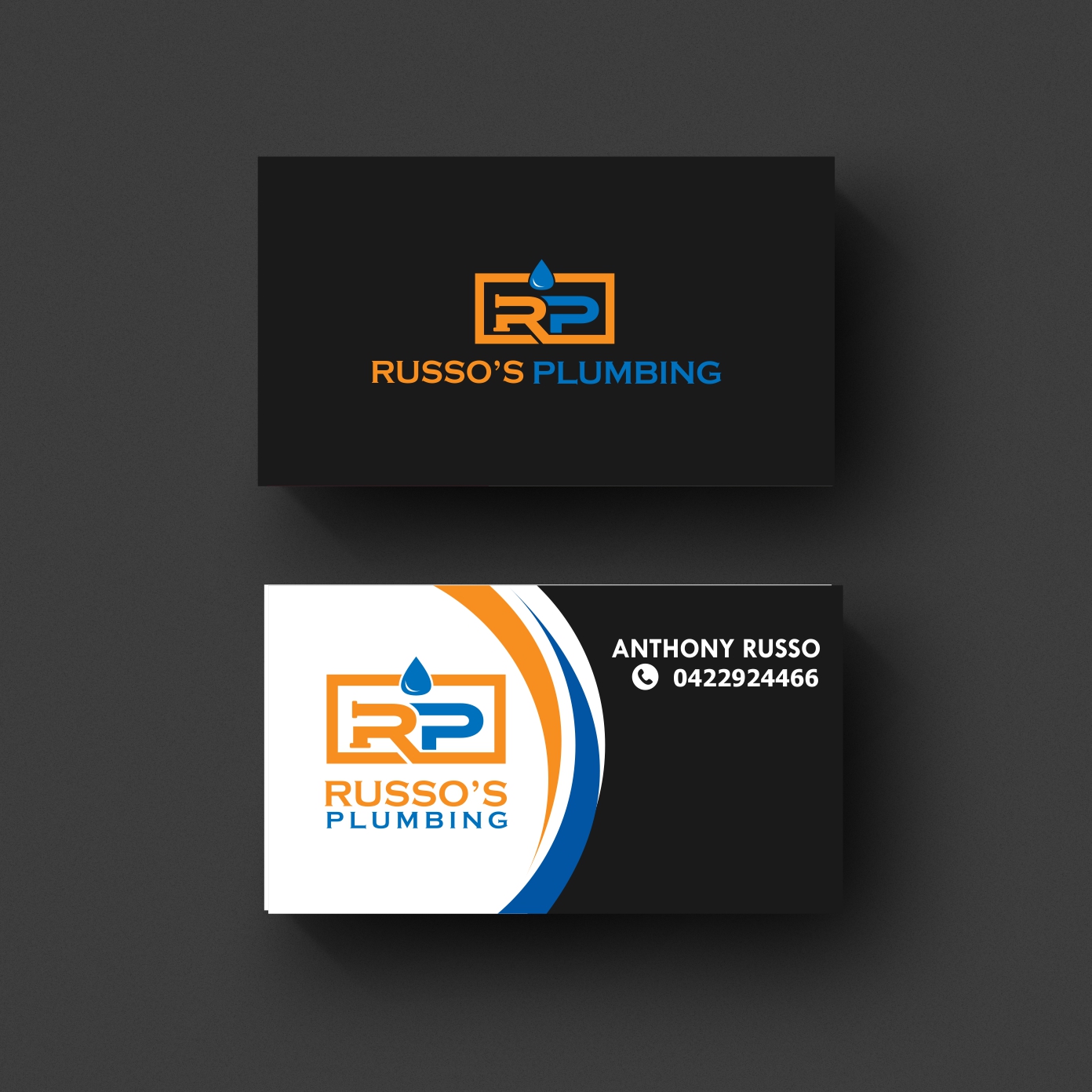 Business Card Design by Larisso for Russo's Plumbing  | Design #21052850