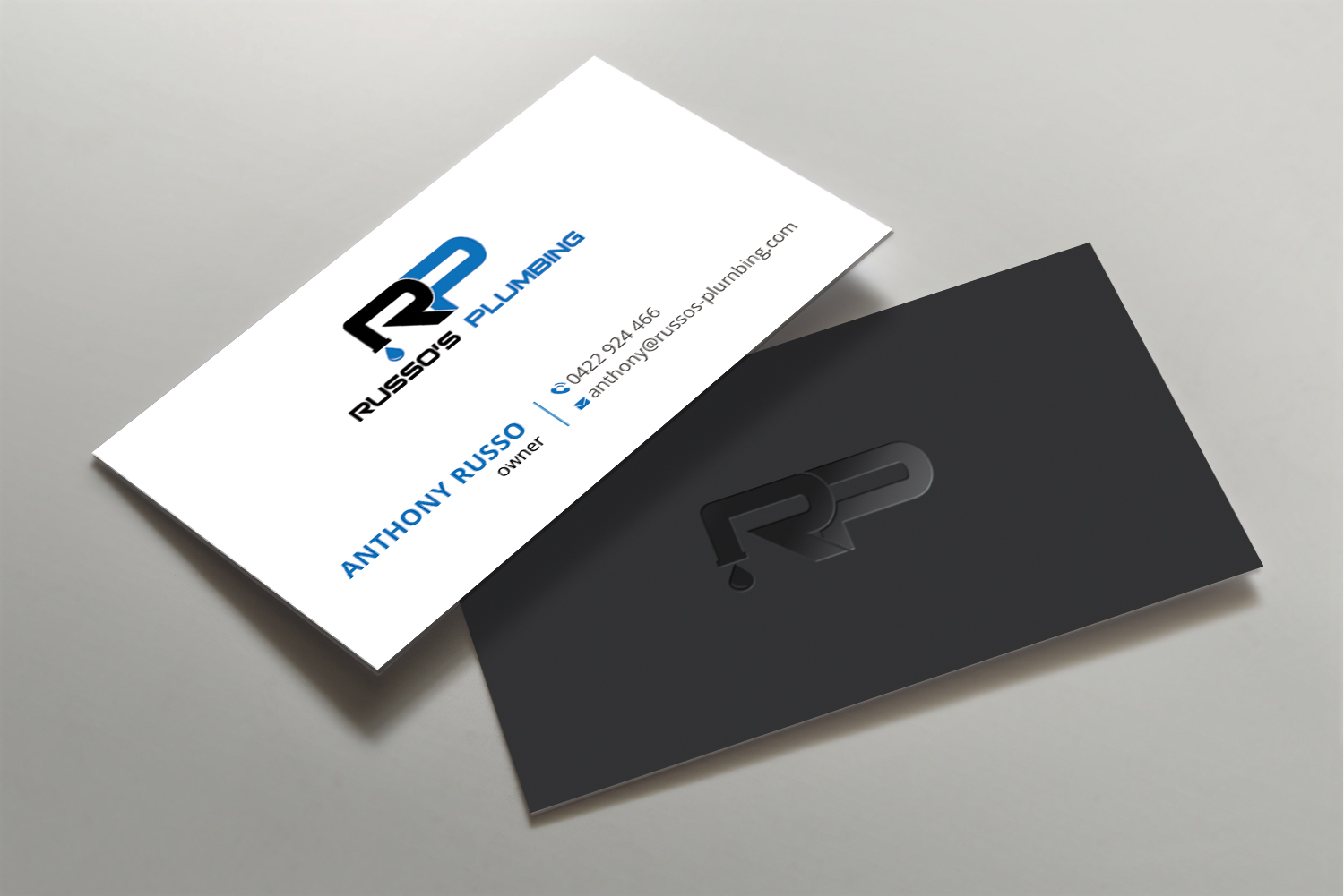 Business Card Design by concerntable for Russo's Plumbing  | Design: #21114426