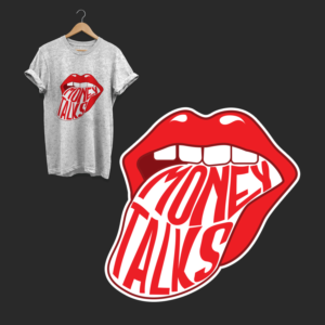 Money Talks Lips Tshirt | Design de T-shirt par Ngoeg